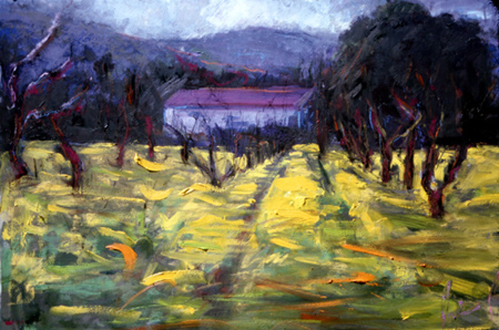 pastel and oil landscape